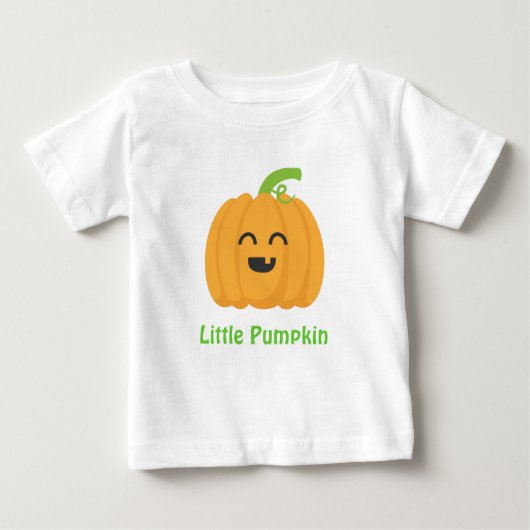 ベビーのためのハロウィーンカボチャのトリックまたはトリートメント ベビーTシャツ (正面)