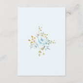 ベビーのためのパステル調の青い花の熱気の気球の本 エンクロージャーカード (裏面)