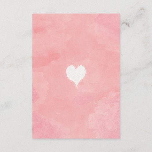 ベビーのためのピンクの金ゴールドの恋人のベビーシャワーの本 エンクロージャーカード (裏面)