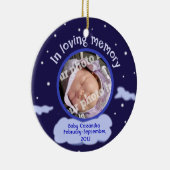 ベビーのためのベビーのカスタムな写真のパーソナライズな記念物 セラミックオーナメント (右)