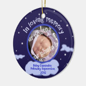 ベビーのためのベビーのカスタムな写真のパーソナライズな記念物 セラミックオーナメント (左)