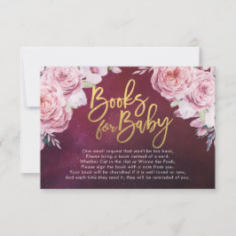 ベビーのためのベビーシャワーの本は/本の要求を持って来ます 招待状