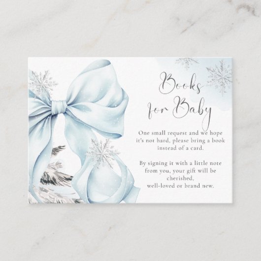 ベビーのためのベビーシャワー本の外で寒いおじぎをする エンクロージャーカード (正面)