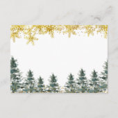 ベビーのための冬のクリスマスツリーのベビーシャワーの本 エンクロージャーカード (裏面)