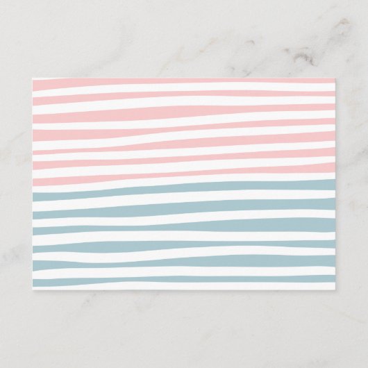 ベビーのための双子の赤ちゃんシャワーピンクモダンブルーの本 エンクロージャーカード (裏面)