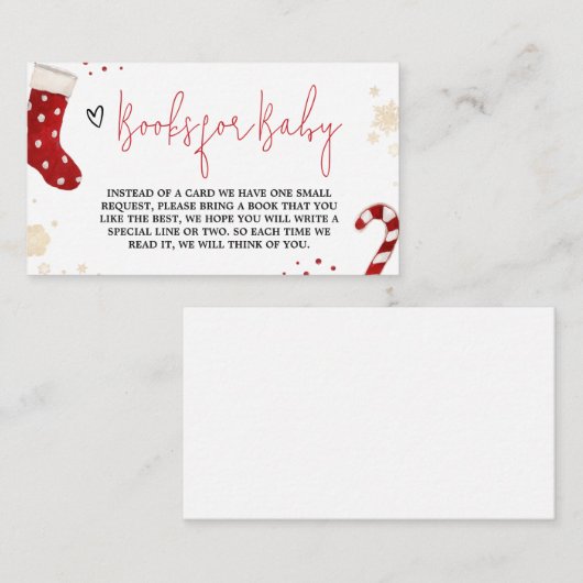 ベビーのための喜びのクリスマスブックの小さな束 エンクロージャーカード (正面/裏面)