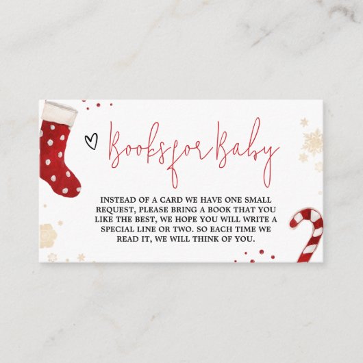 ベビーのための喜びのクリスマスブックの小さな束 エンクロージャーカード (正面)