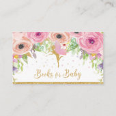 ベビーのための妖精のベビーシャワーの本はブックカードを持って来ます エンクロージャーカード (裏面)