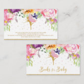 ベビーのための妖精のベビーシャワーの本はブックカードを持って来ます エンクロージャーカード (正面/裏面)