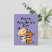 ベビーのための子犬のキス シーズンポストカード (スタンド正面)