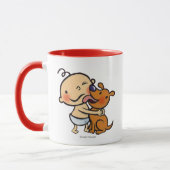 ベビーのための子犬のキス マグカップ (左)