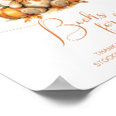 ベビーのための小さなクマかぼちゃの赤ちゃんシャワーブック ポスター (角)