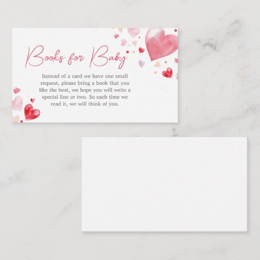 ベビーのための小さな恋人のバレンタインデー エンクロージャーカード (正面/裏面)