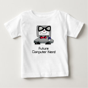ベビーのための未来のコンピュータおたくのギークのワイシャツ ベビーTシャツ