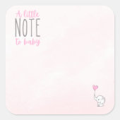 ベビーのための本の中のベビーステッカーへの小さなメモ スクエアシール (正面)