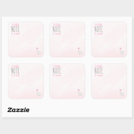 ベビーのための本の中のベビーステッカーへの小さなメモ スクエアシール