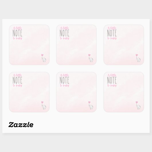 ベビーのための本の中のベビーステッカーへの小さなメモ スクエアシール (シート)