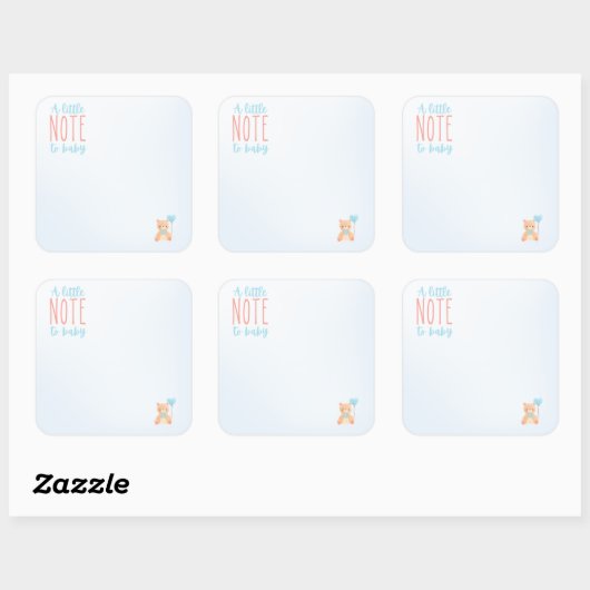 ベビーのための本の中のベビーステッカーへの小さなメモ スクエアシール (シート)