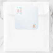 ベビーのための本の中のベビーステッカーへの小さなメモ スクエアシール (バッグ)