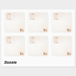 ベビーのための本の中のベビーステッカーへの小さなメモ スクエアシール