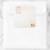 ベビーのための本の中のベビーステッカーへの小さなメモ スクエアシール (バッグ)