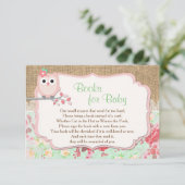 ベビーのための本は、本の挿入物、フクロウを持って来ます エンクロージャーカード (スタンド正面)