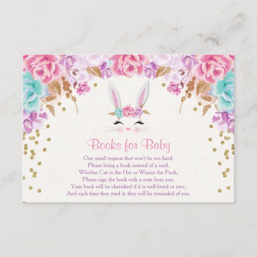 ベビーのための本、イースターのウサギの本の要求挿入物 エンクロージャーカード (正面)