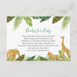 ベビーのための本、サファリの本の要求挿入物 エンクロージャーカード