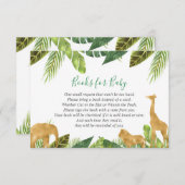 ベビーのための本、サファリの本の要求挿入物 エンクロージャーカード (正面/裏面)