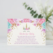 ベビーのための本、ユニコーンの本の要求挿入物 エンクロージャーカード (スタンド正面)