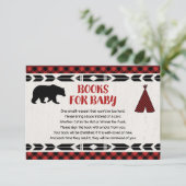 ベビーのための樵くまの水牛の格子縞の本 エンクロージャーカード (スタンド正面)