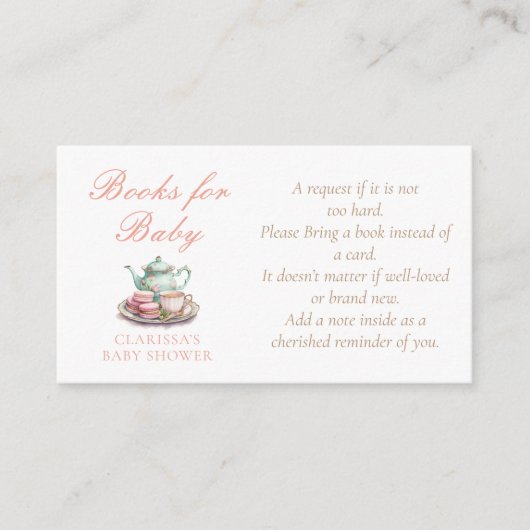 ベビーのための水彩のベイビーシャワー エンクロージャーカード (正面)