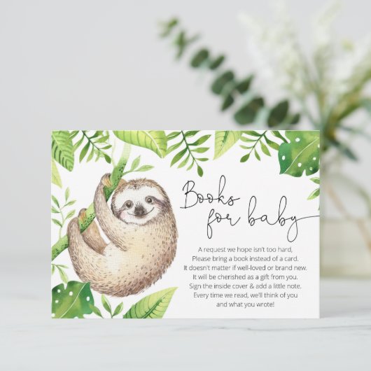 ベビーのための熱帯緑の本のベビー エンクロージャーカード (スタンド正面)