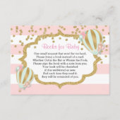 ベビーのための熱気の気球の本は本の挿入物を持って来ます エンクロージャーカード (正面)