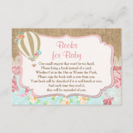ベビーのための熱気の気球の本は本の挿入物を持って来ます エンクロージャーカード