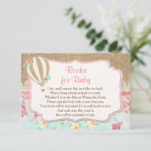 ベビーのための熱気の気球の本は本の挿入物を持って来ます エンクロージャーカード (スタンド正面)