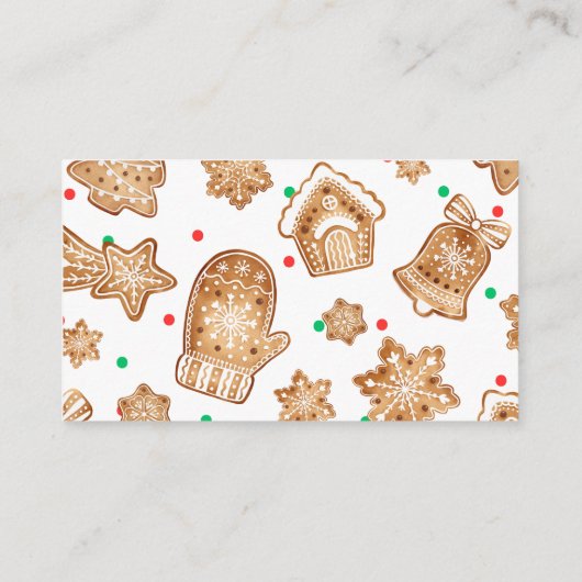 ベビーのための甘いクッキーのクリスマスブック エンクロージャーカード (裏面)