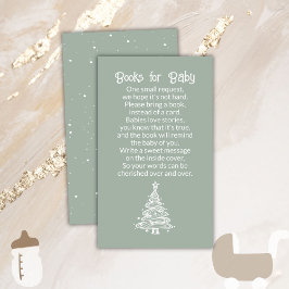 ベビーのための男女兼用クリスマスボホ緑の本 エンクロージャーカード