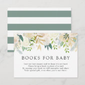 ベビーのための白いバラの花束|のベビーシャワー|の本 エンクロージャーカード (正面/裏面)