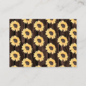 ベビーのための素朴なヒマワリのベビーシャワーの本 エンクロージャーカード (裏面)