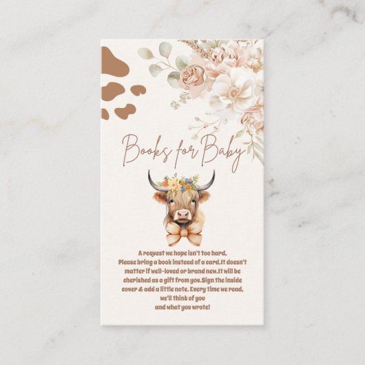 ベビーのための聖い牛の緑の高地の牛の本 エンクロージャーカード (正面)