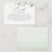 ベビーのための葉Sage Greeneryの書籍 エンクロージャーカード (正面/裏面)