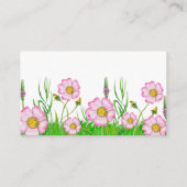 ベビーのための開花ベビーシャワー本のベビー エンクロージャーカード (裏面)