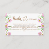 ベビーのための開花ベビーシャワー本のベビー エンクロージャーカード (正面)