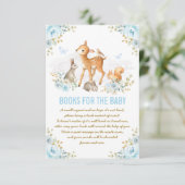 ベビーのための青い花の森林シカのバニーの本 エンクロージャーカード (スタンド正面)