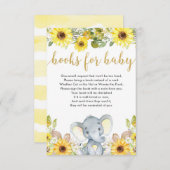 ベビーのための黄色い象の男女兼用な本 エンクロージャーカード (正面/裏面)