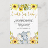 ベビーのための黄色い象の男女兼用な本 エンクロージャーカード (正面)