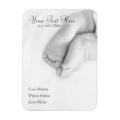 ベビーのつま先の磁気プロファイルカード マグネット (縦)