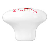 ベビーのてんとう虫を持つ女性虫 セラミックノブ (側面)