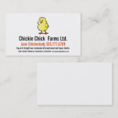 ベビーのひよこのモダンな鶏のふ化場 名刺 (正面/裏面)